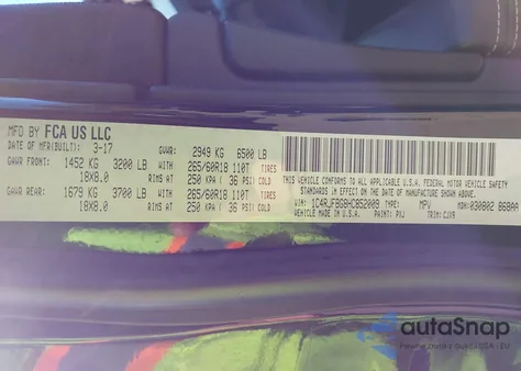 2017 Jeep Grand Cherokee Limited 4X4 from USA, damaged, VIN 1C4RJFBG8HC852009